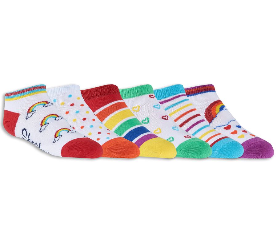 6 Pack Low Cut Rainbow Socks, MULTI, largeimage number 0