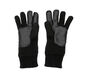 Contrast Knit Gloves - 1 Pair, BLACK, large image number 0