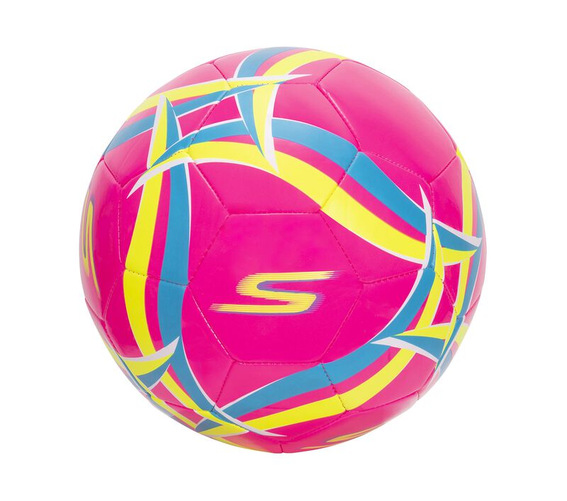 Hex Multi Wide Stripe Size 5 Soccer Ball, ROSA / BLAU, largeimage number 0