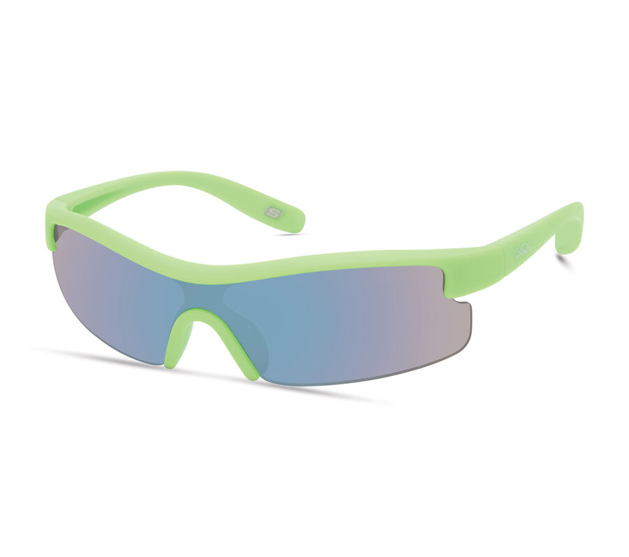 Matte Semi Wrap Sunglasses, GREEN, largeimage number 0