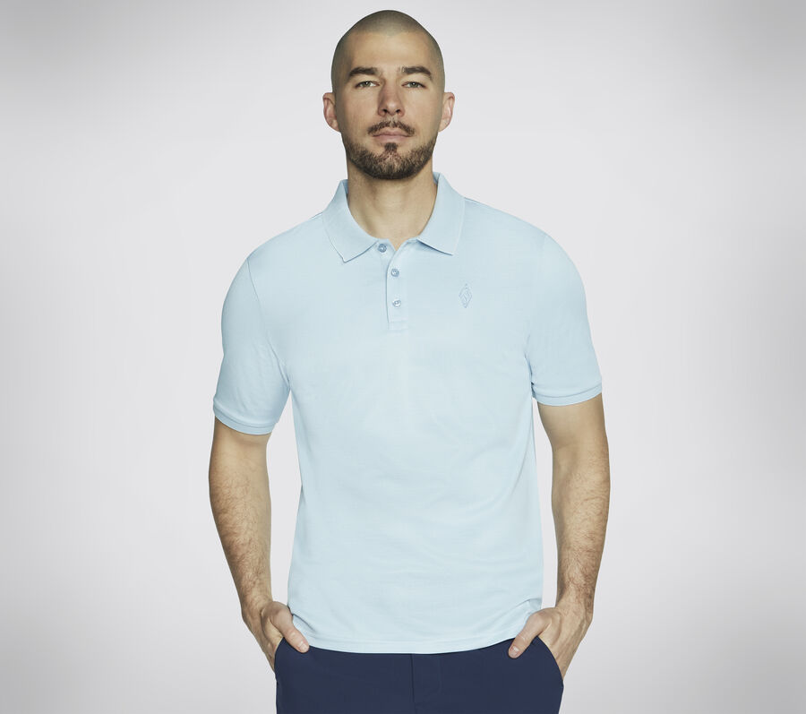 Skechers Off Duty Polo, NATURAL / LIGHT BLUE, largeimage number 0