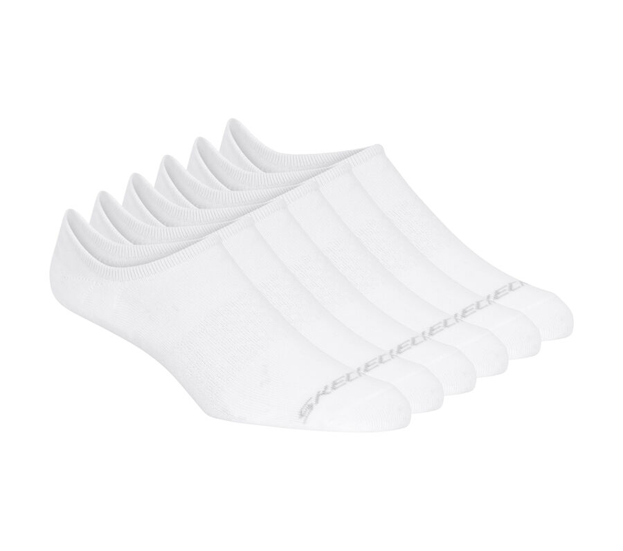 Sneaker Liner Socks - 6 Pack, WHITE, largeimage number 0