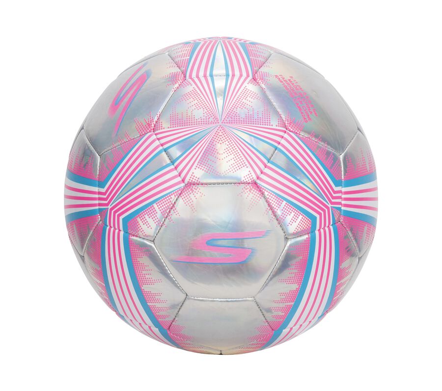 Hex Multi Mini Stripe Size 5 Soccer Ball, SILVER / LIGHT PINK, largeimage number 0