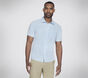 The GO WALK Air Short Sleeve Shirt, LIGHT BLUE / SILVER, large image number 3