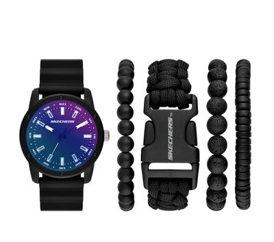 Laser Crystal Black Watch Gift Set