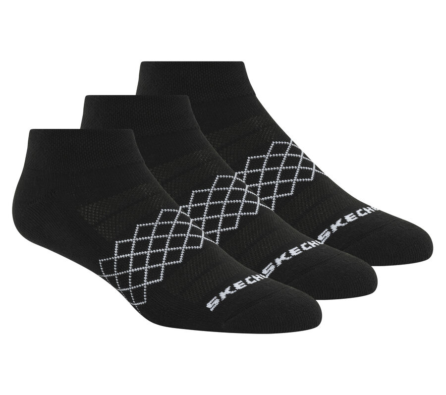 3 Pack Diamond Quarter Socks, BLACK, largeimage number 0