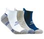 3 Pack Half Terry Low Cut Socks, WHITE, large image number 0