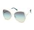 Modified Butterfly Metal Front Sunglasses, TEAL, swatch