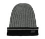 Rib Knit Beanie Hat, GRAY, large image number 0
