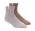 GO LOUNGE Furry Crew Socks - 2 Pack, BROWN, swatch