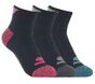 3 Pack Half Terry Athletic Socks, BLACK, large image number 0