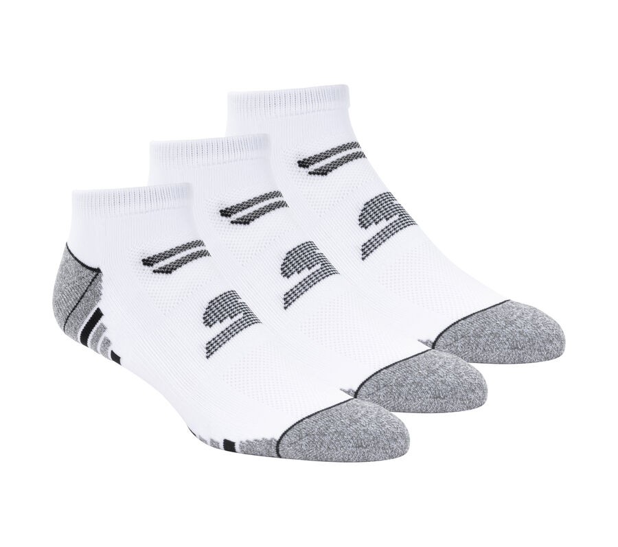 3 Pack Half Terry No Show Socks, WEISS, largeimage number 0
