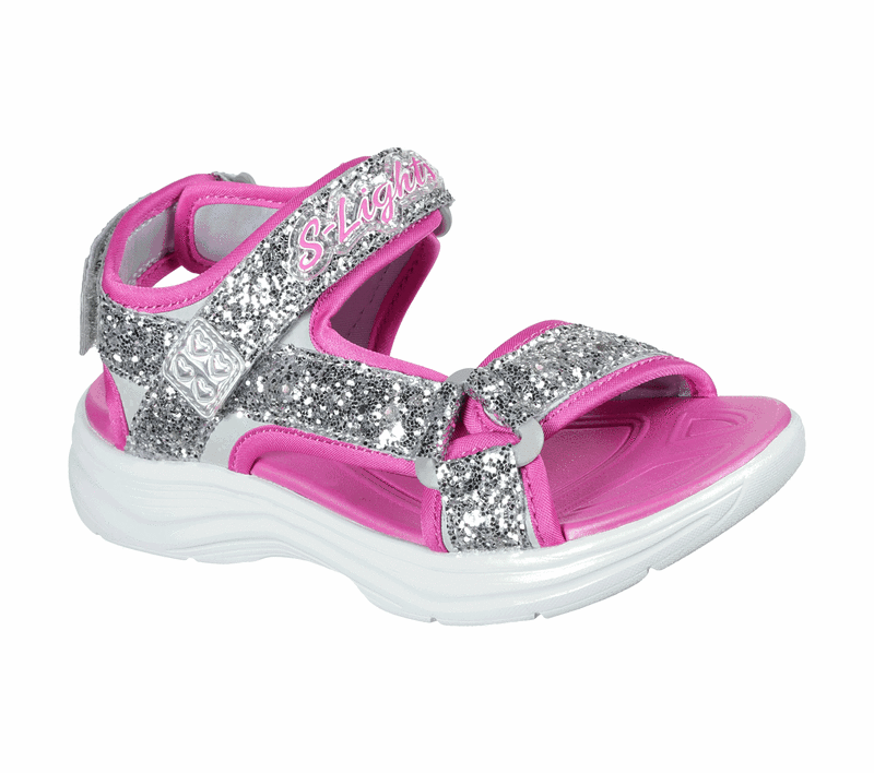 Glimmer Kicks - Glittery Glam, SILVER / HOT PINK, largeimage number 0