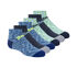 6 Pack Space Dye Low Cut Socks, BLUE  /  GRAY, swatch