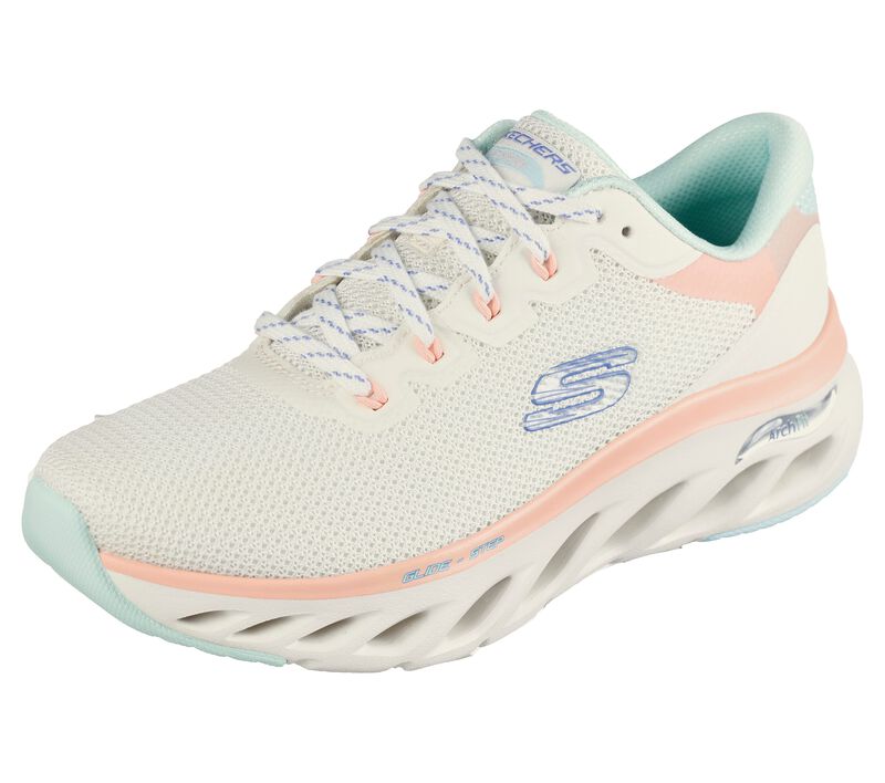 Skechers Arch Fit Glide-Step - Highlighter, OFFWIHITE / PINK, largeimage number 0