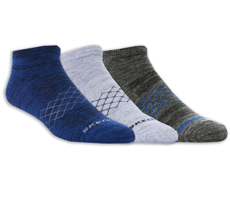 3 Pack Low Cut Diamond Arch Socks, BLUE, largeimage number 0