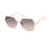 Semi-Rimless Geometric Sunglasses, WHITE, swatch