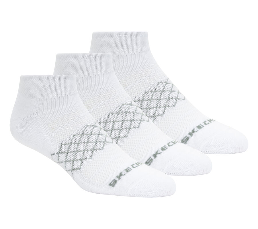 3 Pack Diamond Quarter Socks, WHITE, largeimage number 0