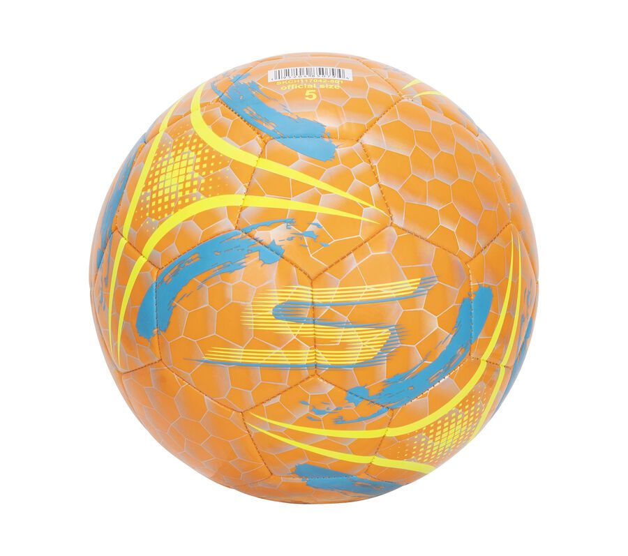 Hex Brushed Size 5 Soccer Ball, NEON / ORANGE, largeimage number 0
