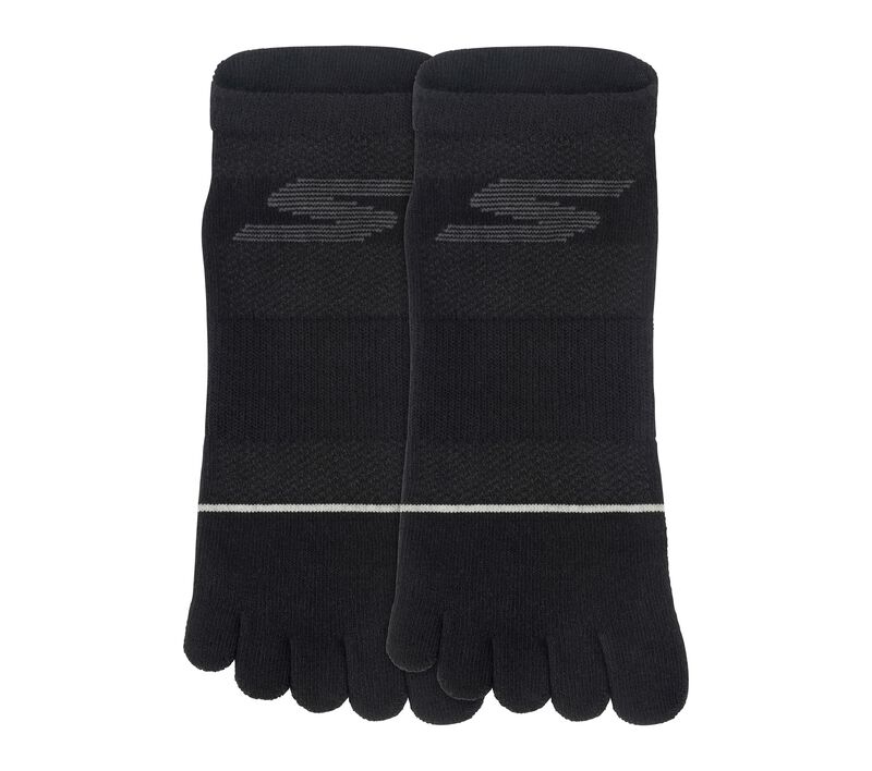 2 Pack Low Cut Toe Socks, BLACK, largeimage number 0