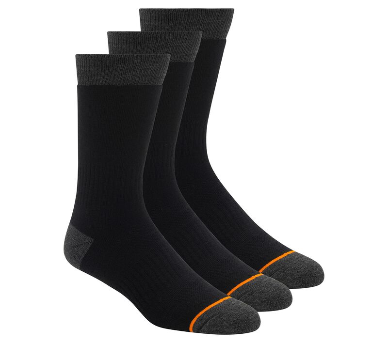 Wool Blend Work Crew Socks - 3 Pack, CHARCOAL/BLACK, largeimage number 0