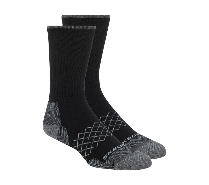 Merino Wool Crew Socks - 2 Pack, SCHWARZ, largeimage number 0