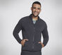 The Hoodless Hoodie Ottoman Jacket, BLACK / CHARCOAL, large image number 0