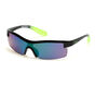 Matte Semi Wrap Sunglasses, BLACK, large image number 0