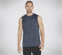 Skechers Apparel On the Road Muscle Tank, BLUE  /  GRAY, large image number 0