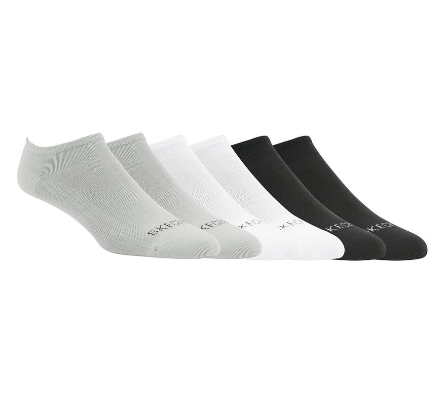6 Pack Color Liner Socks, GRAY, largeimage number 0