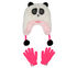 Panda Faux Fur Hat and Gloves Set, OFF WEISS, swatch