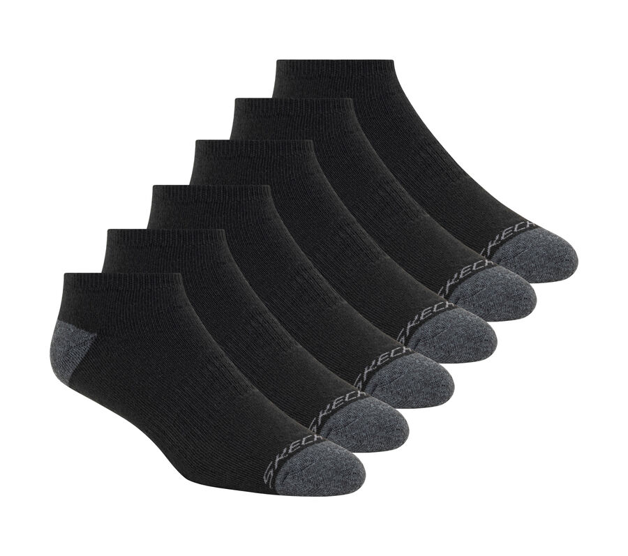 6 Pack Walking Low Cut Socks, BLACK, largeimage number 0