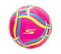 Hex Multi Wide Stripe Size 5 Soccer Ball, ROSA / BLAU, large image number 0