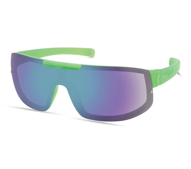 Matte Wrap Sunglasses, GREEN, largeimage number 0