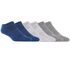 6 Pack Half Terry Invisible Socks, BLUE, swatch