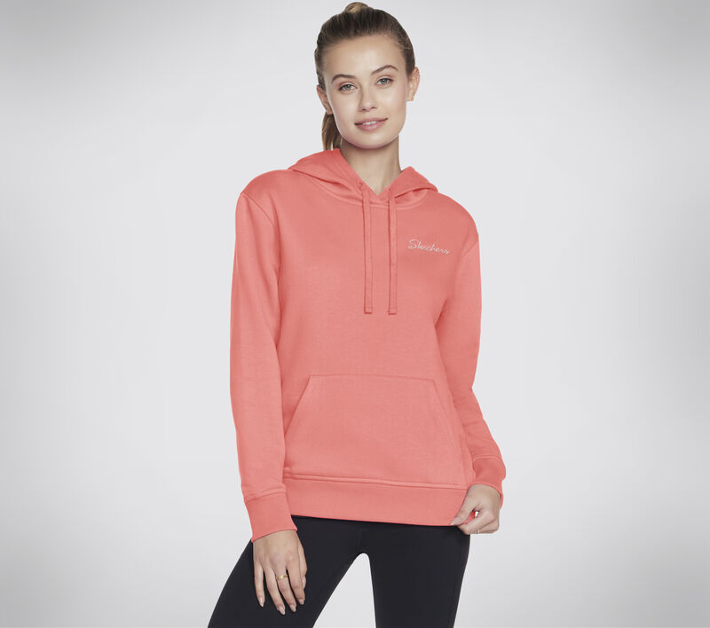 Skechers Signature Pullover Hoodie, CORAL / LIME, largeimage number 0
