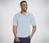 Skechers Apparel Off Duty Polo Shirt, LIGHT BLUE / WHITE, swatch