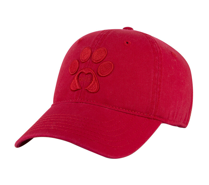 Paw Print Twill Washed Hat, ROT, largeimage number 0