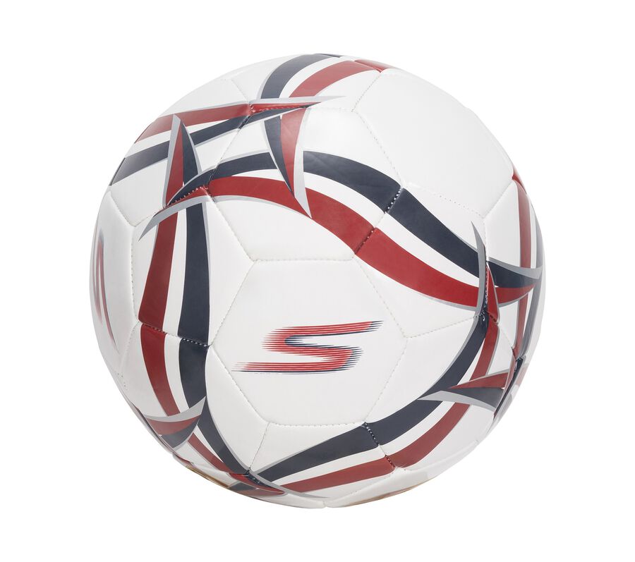 Hex Multi Wide Stripe Size 5 Soccer Ball, WEISS / BLAU, largeimage number 0